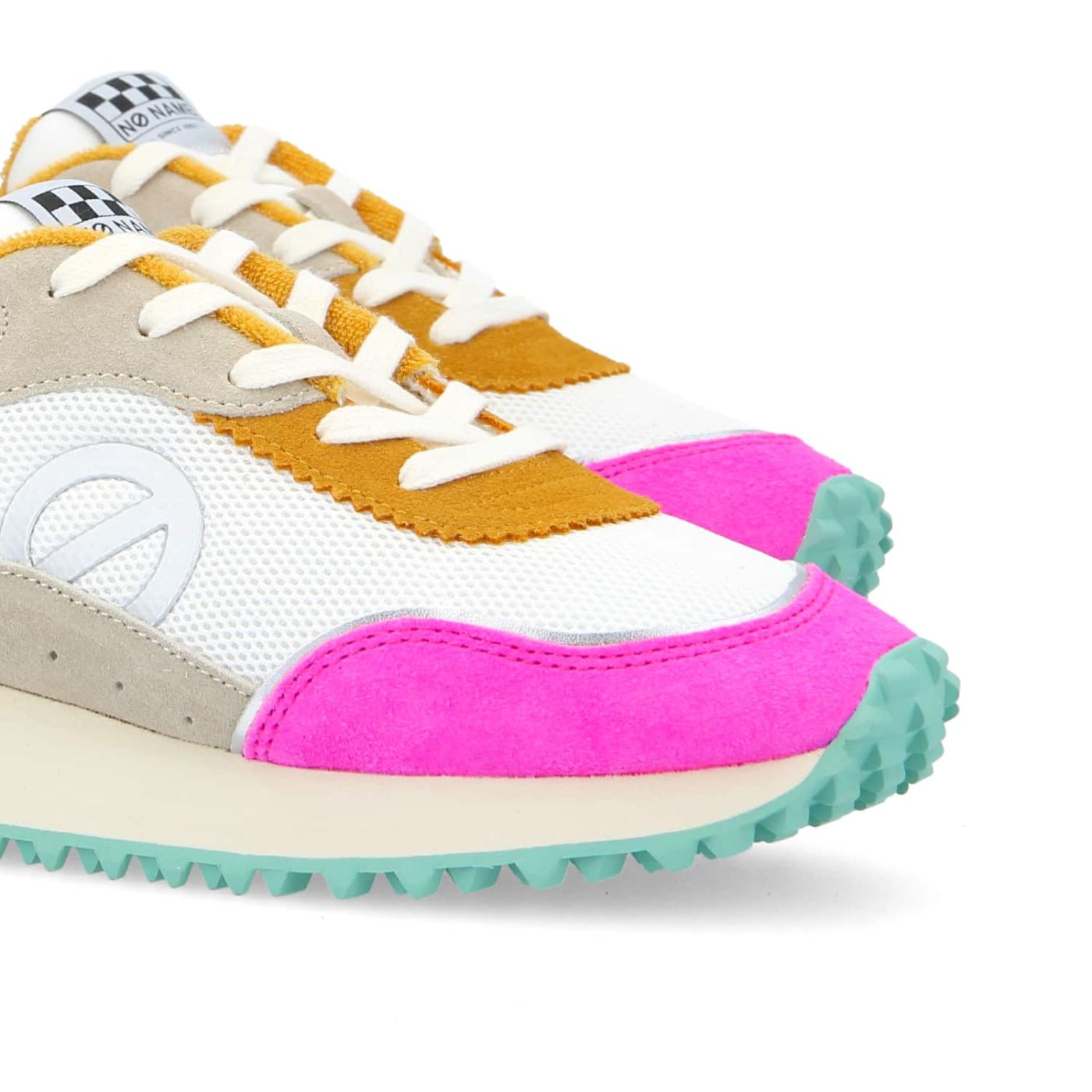 PUNKY JOGGER W - SUEDE/MESH REC. - FLUO FUXIA/WHITE